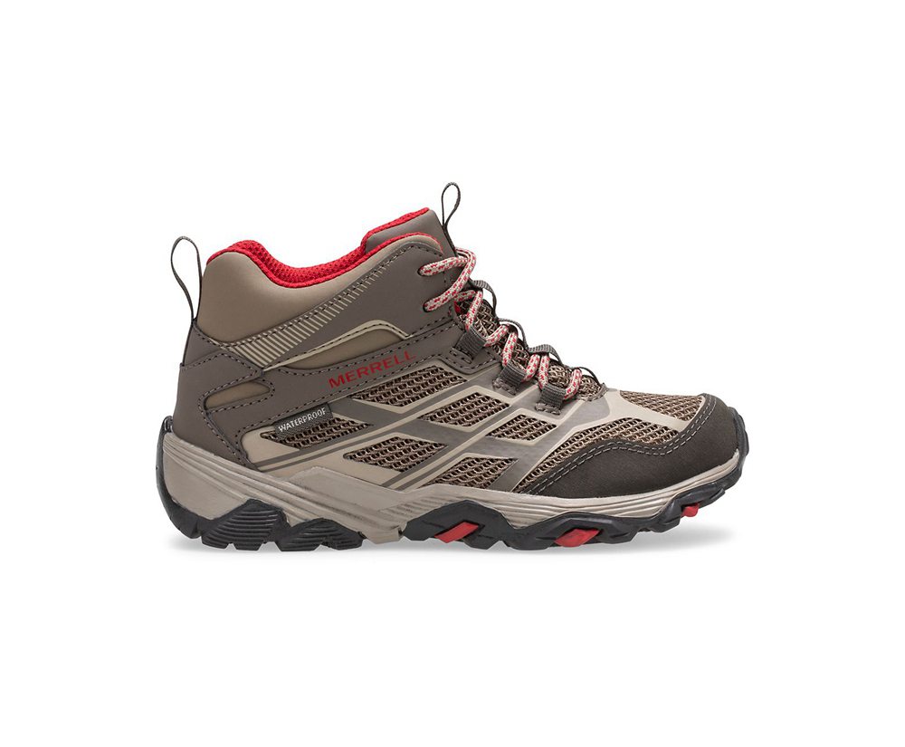 Merrell Vandresko Børn - Moab Fst Mid Waterproof - Brune - NUF720418